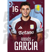 Aston Villa FC Andres Garcia 25/26 Headshot Poster