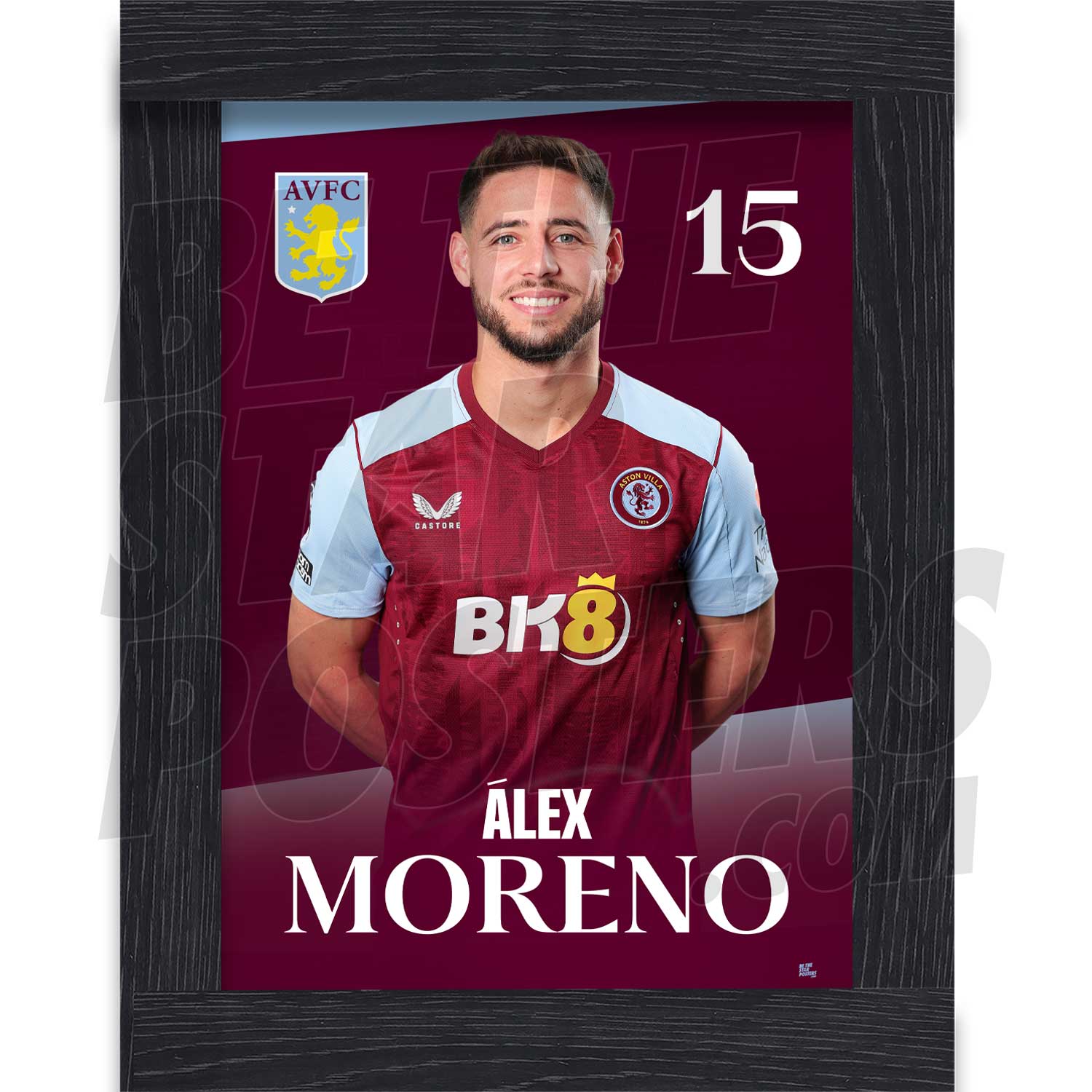 Aston Villa FC Moreno 23/24 Headshot Poster