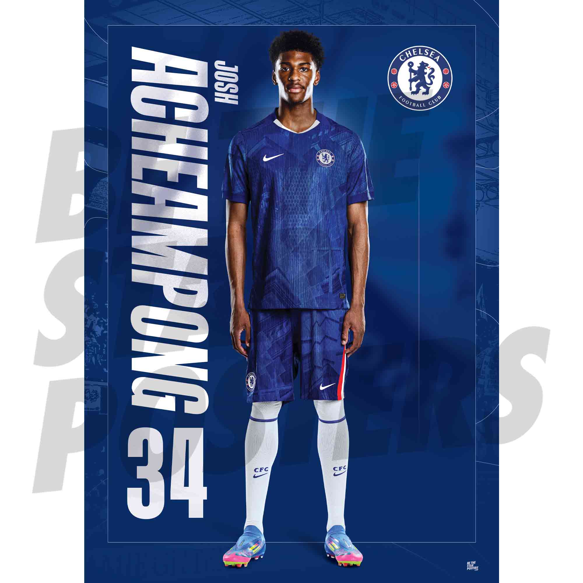 Chelsea FC Acheampong 25/26 Headshot Poster