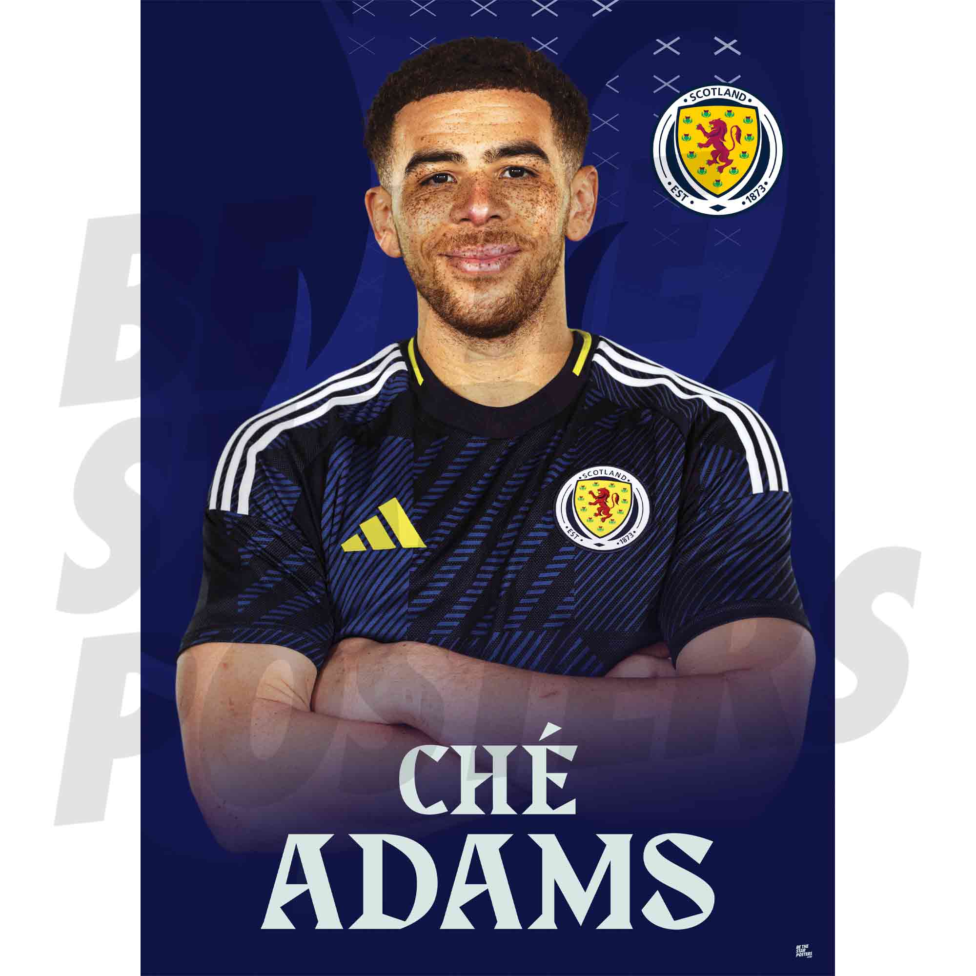 Scotland Che Adams 25/26 Home Headshot Poster