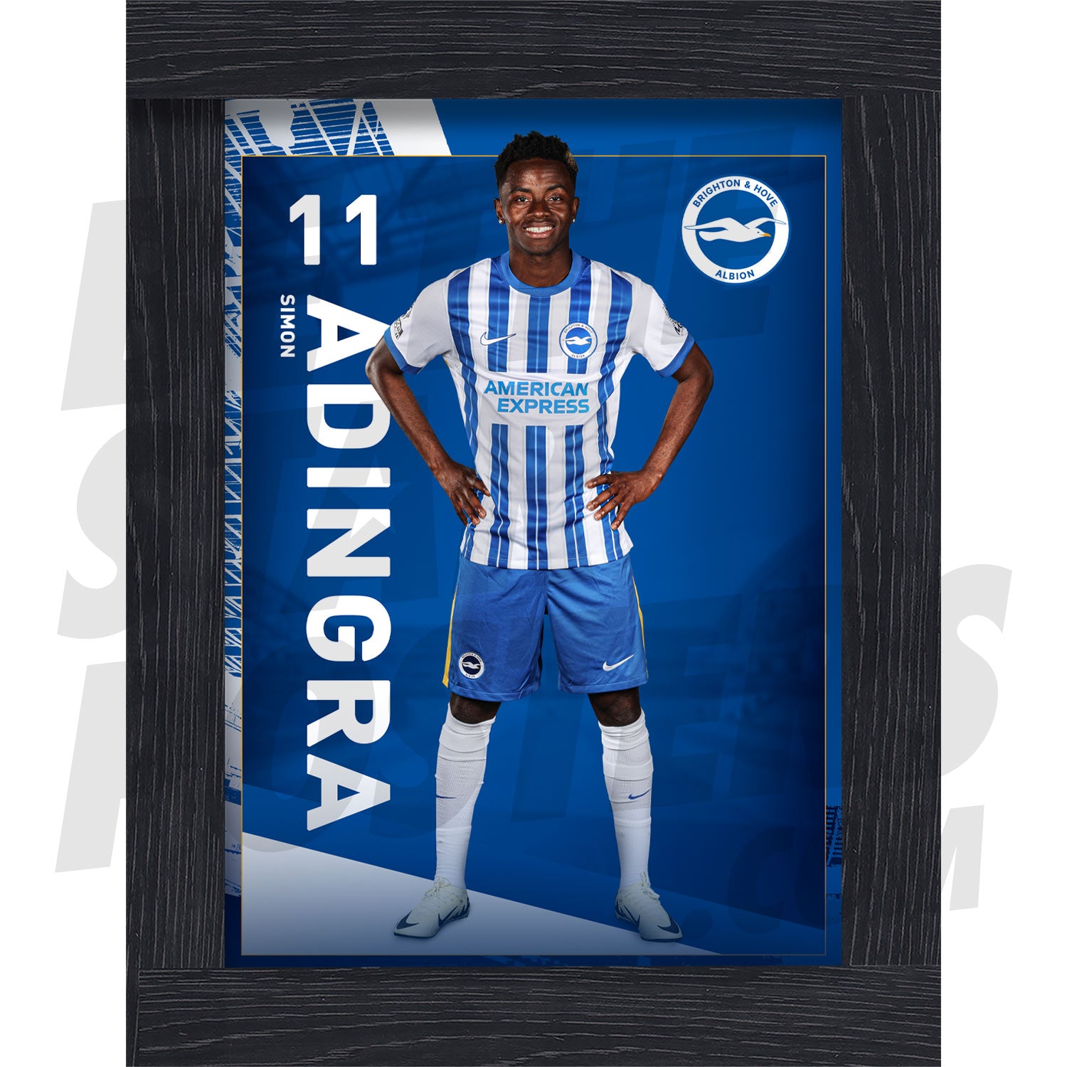 Brighton & Hove Albion FC Adingra 24/25 Headshot Poster