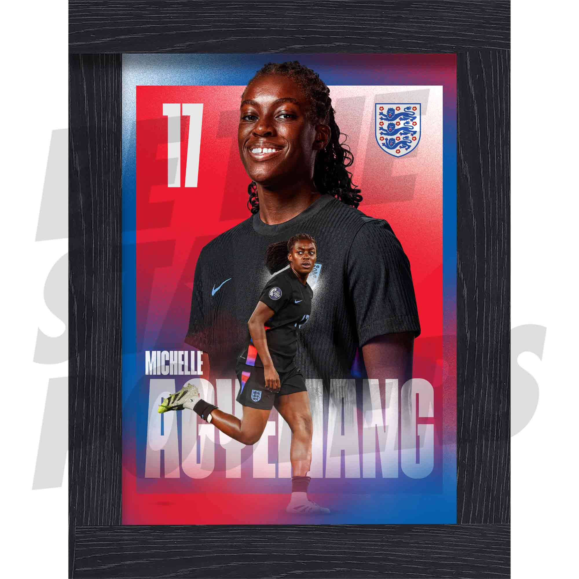 Lionesses Agyemang 25/26 Away Action Poster