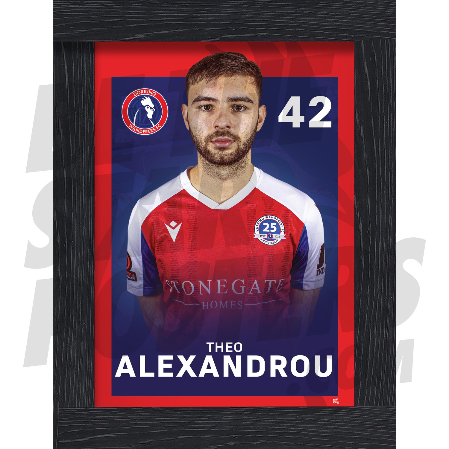 Dorking Wanderers FC Alexandrou 24/25 Headshot Poster