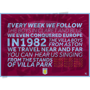 Aston Villa FC Old Crest Chant Poster