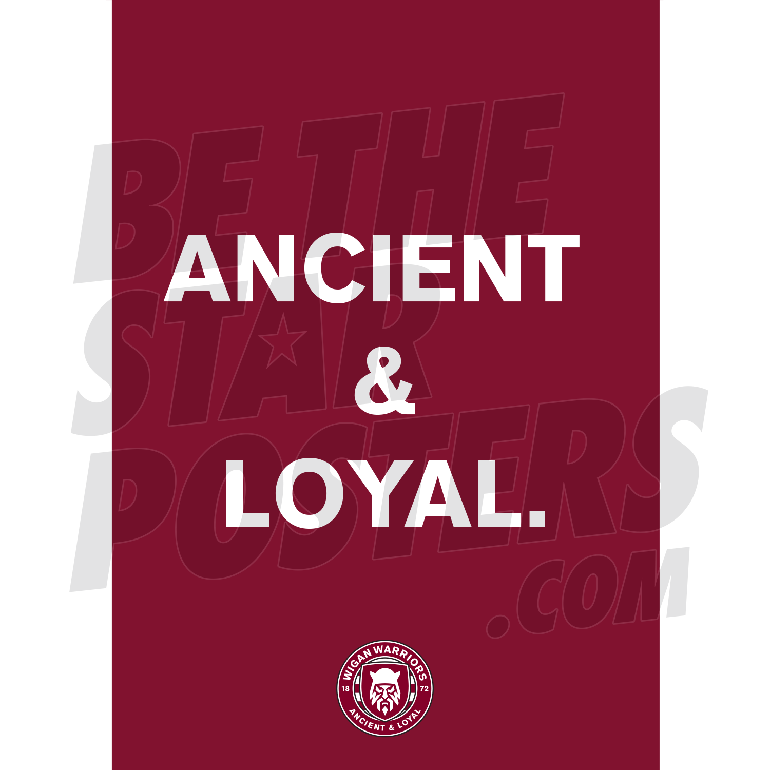 Wigan Warriors RLFC Ancient & Loyal Poster