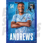 Coventry City FC Andrews 24/25 Headshot Poster