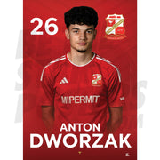 Swindon Town FC Dworzak 24/25 Headshot Poster