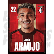 AFC Bournemouth Araujo 24/25 Headshot Poster