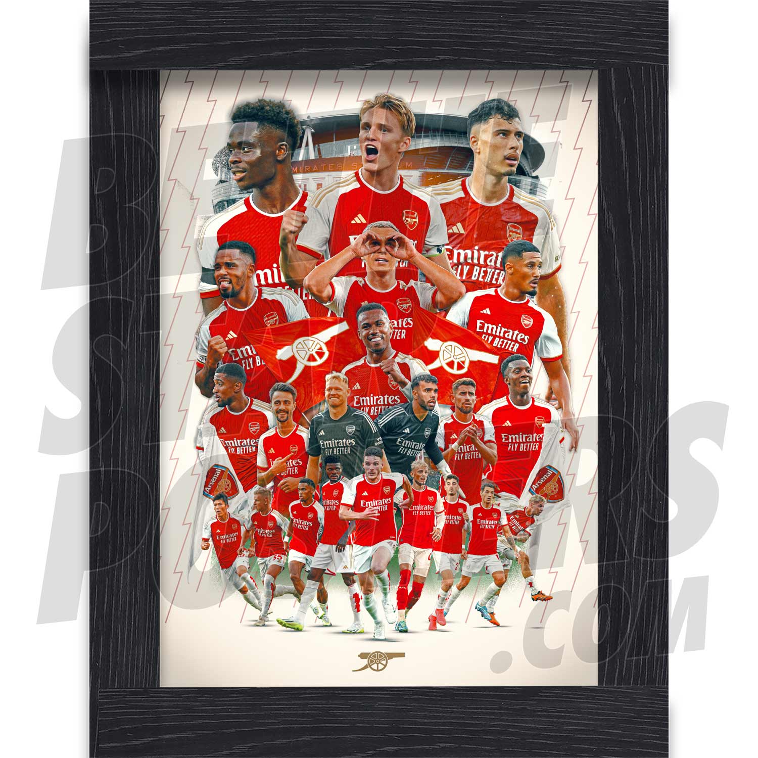 Arsenal FC Squad 23/24 Player Montage Poster