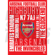 Arsenal FC Word Poster