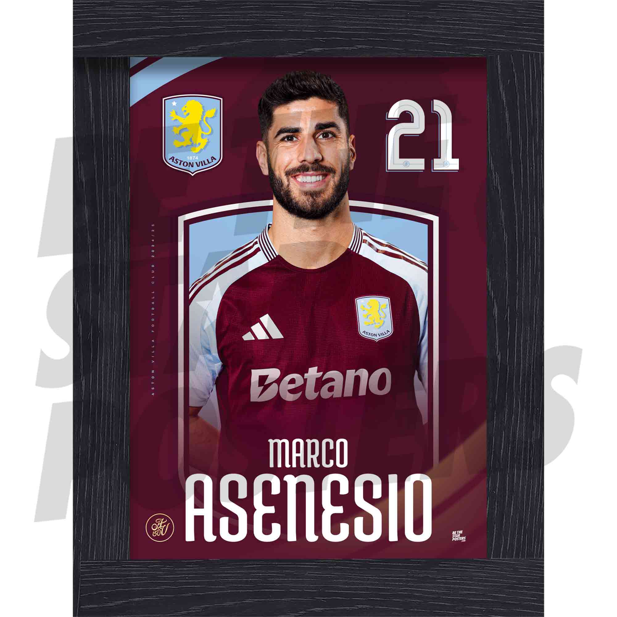 Aston Villa FC Asensio 24/25 Headshot Poster