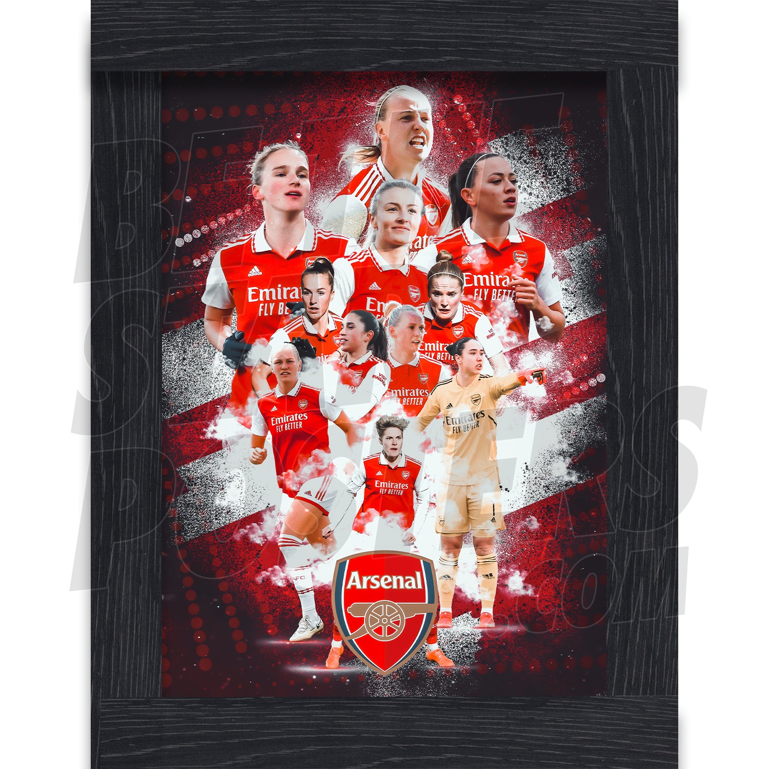 Arsenal Women FC Squad 22/23 Player Montage Poster
