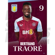 Aston Villa FC Traore 23/24 Headshot Poster