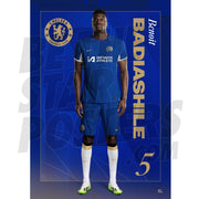 Chelsea FC Badiashile 23/24 Headshot Poster