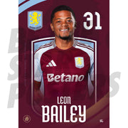 Aston Villa FC Bailey 24/25 Headshot Poster