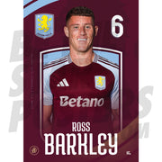 Aston Villa FC Barkley 24/25 Headshot Poster