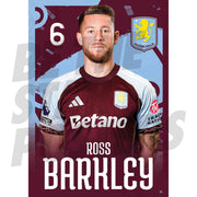 Aston Villa FC Ross Barkley 25/26 Headshot Poster