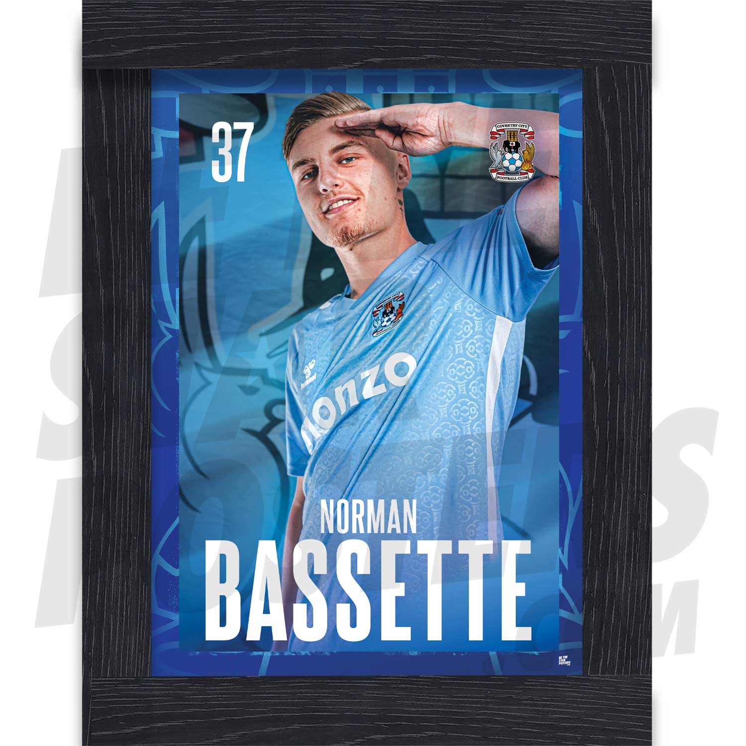 Coventry City FC Bassette 24/25 Headshot Poster