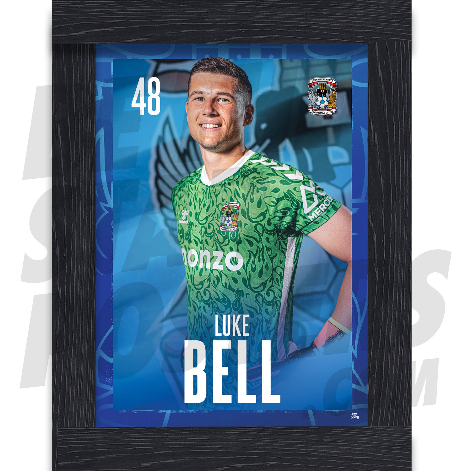 Coventry City FC Bell 24/25 Headshot Poster