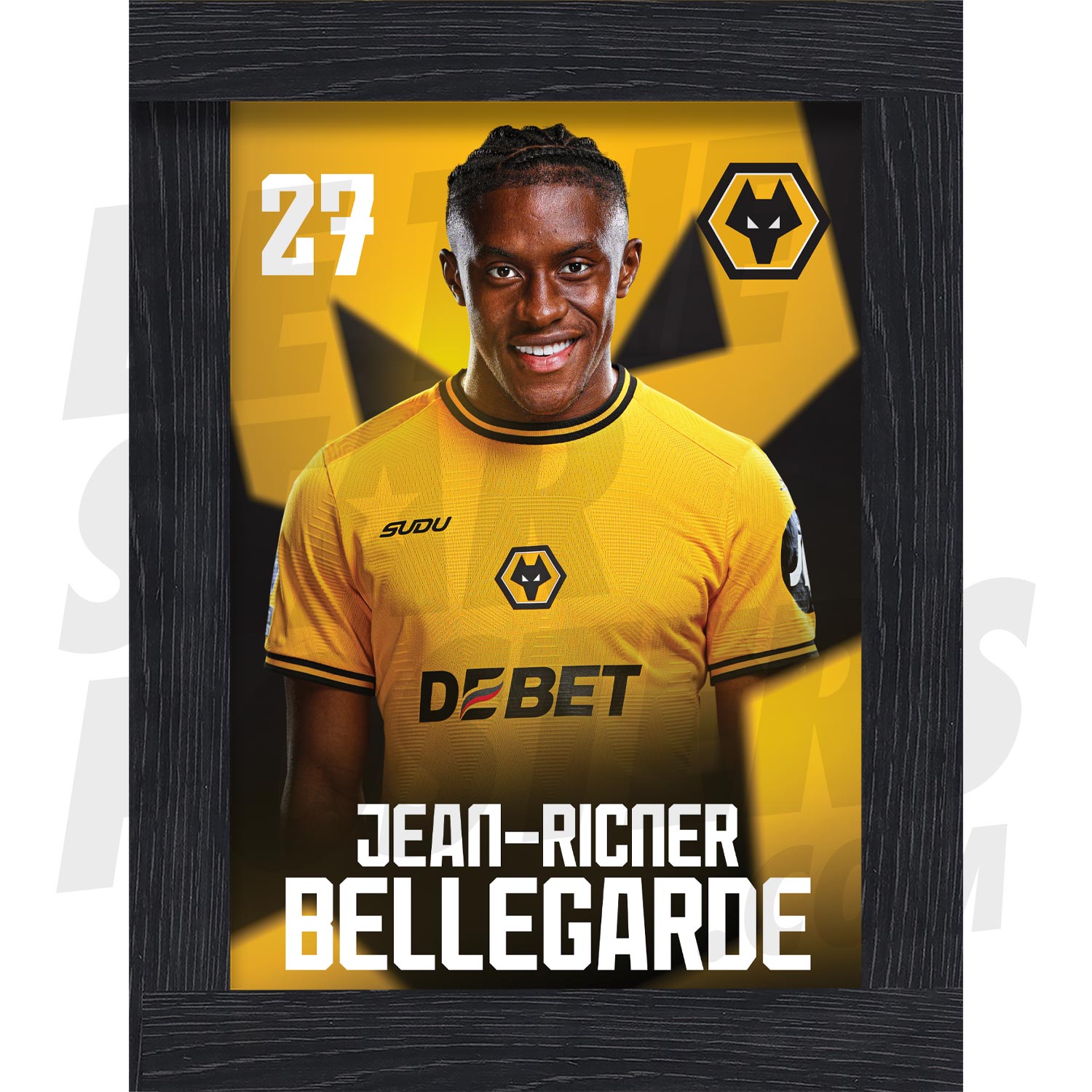 Wolverhampton Wanderers FC Bellegarde 24/25 Headshot Poster
