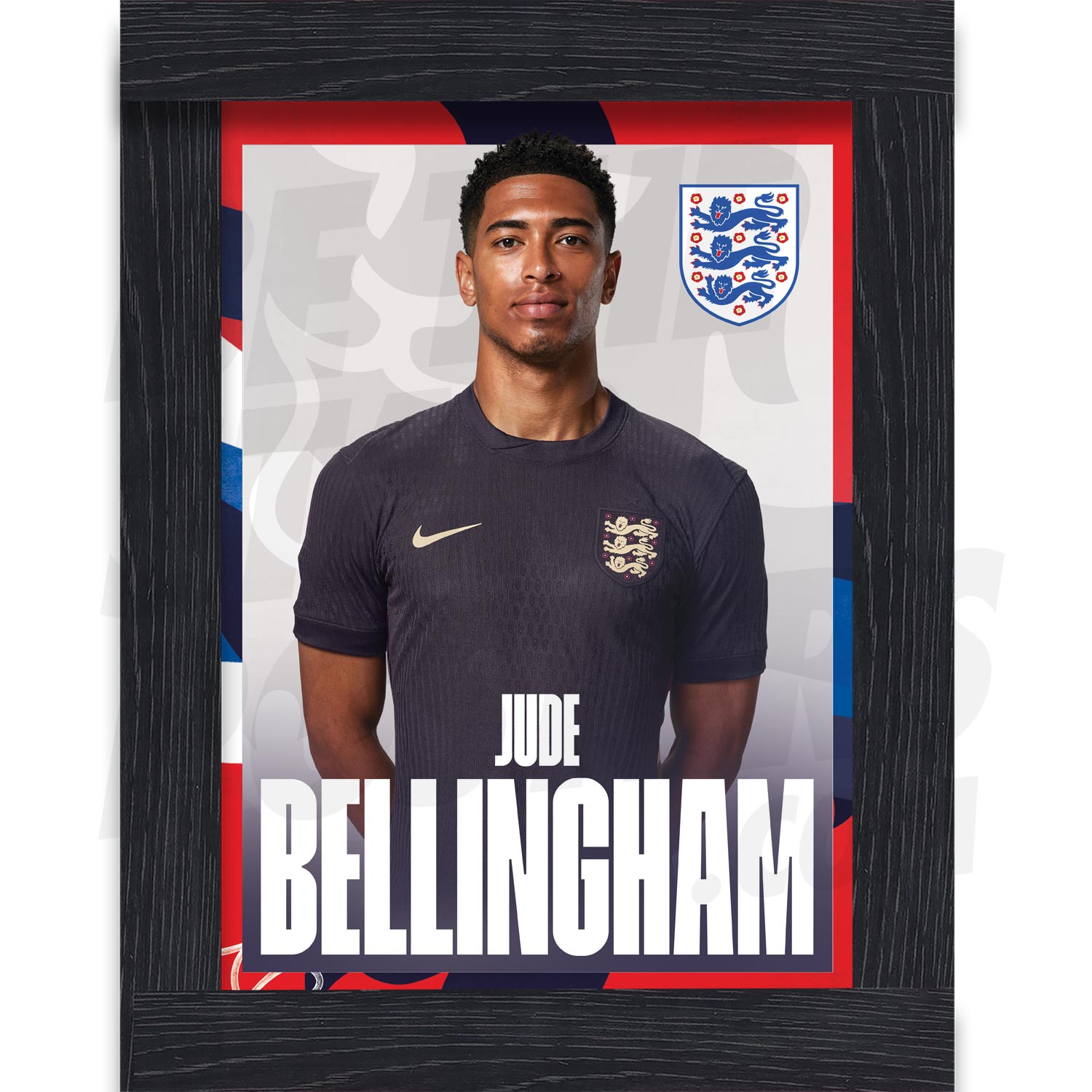 England Bellingham 24/25 Away Headshot Poster