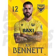 Oxford United FC Bennett 24/25 Headshot Poster