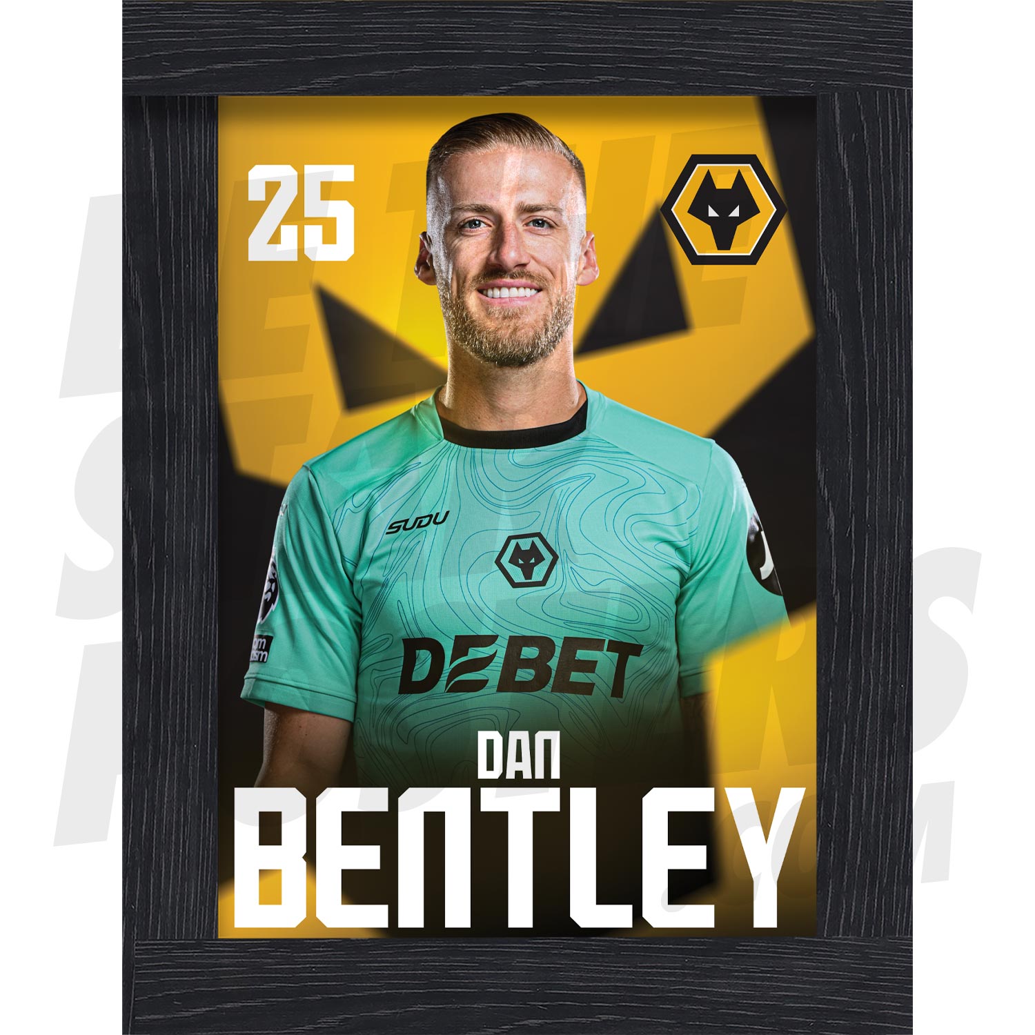Wolverhampton Wanderers FC Bentley 24/25 Headshot Poster