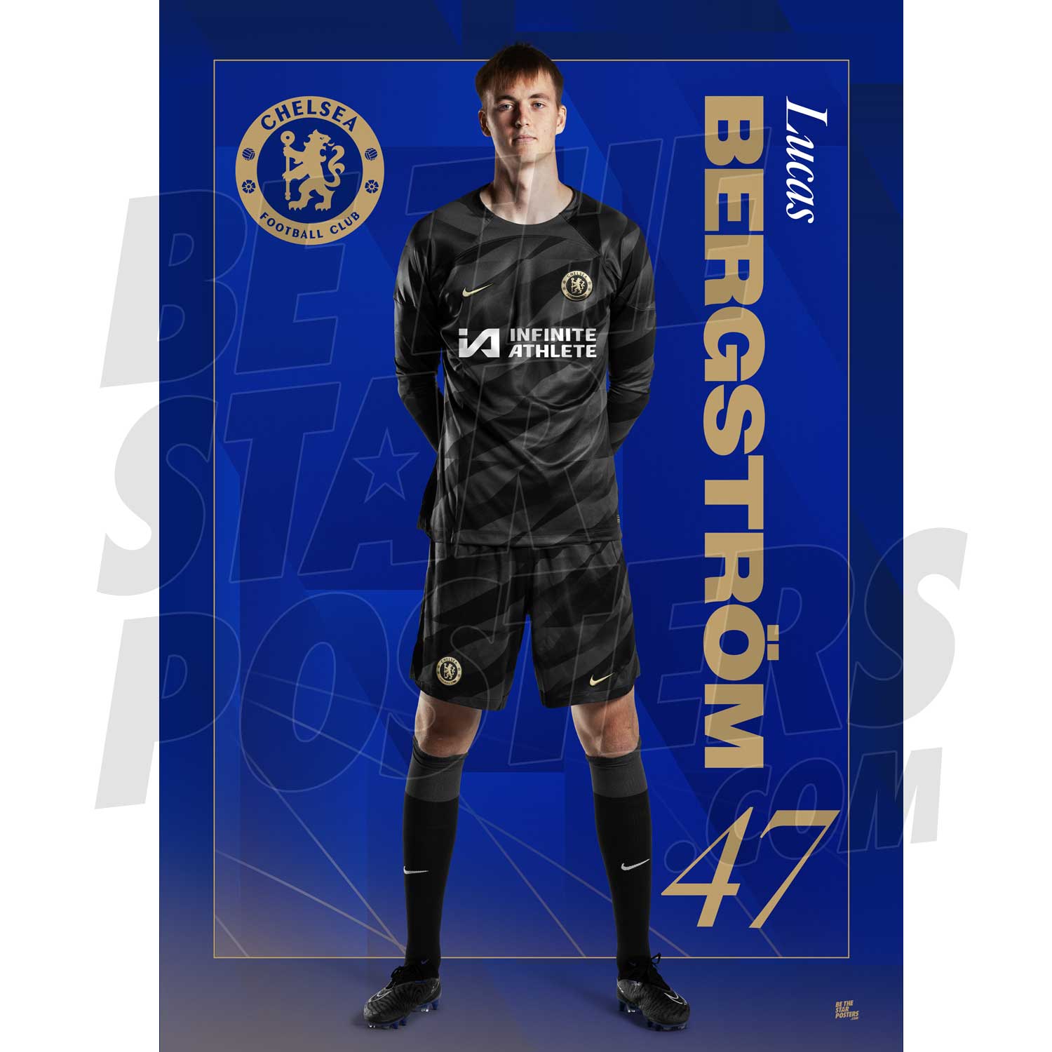 Chelsea FC Bergstrom 23/24 Headshot Poster