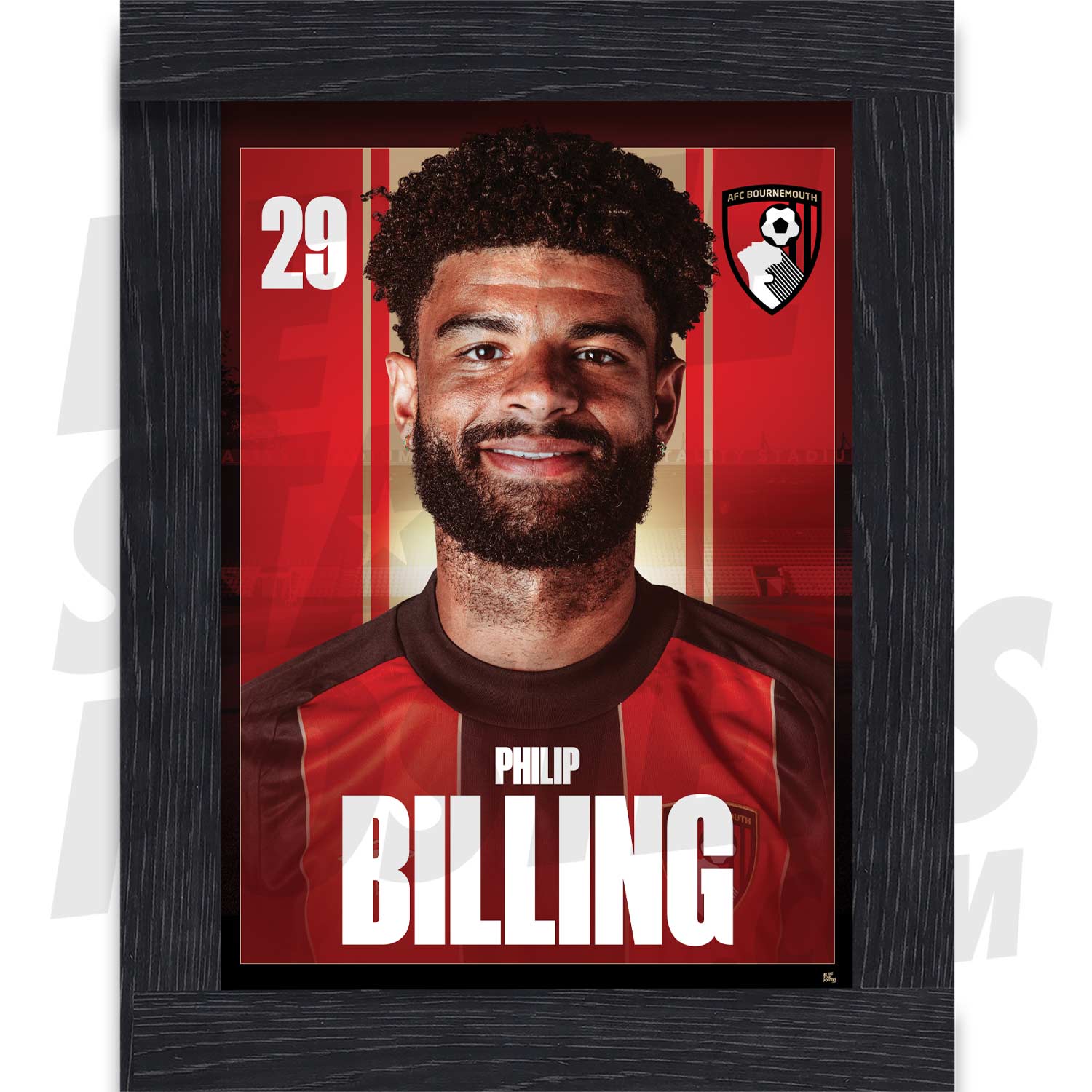 AFC Bournemouth Billing 24/25 Headshot Poster