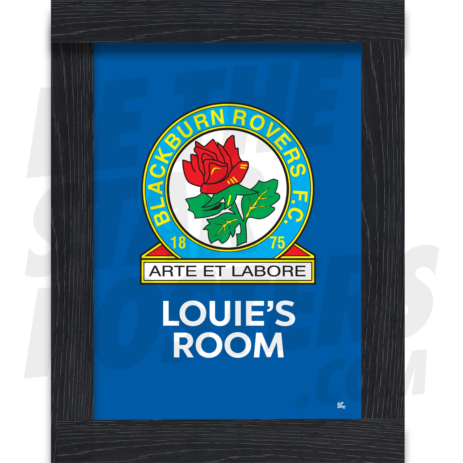 Blackburn Rovers FC Personalised Crest Poster
