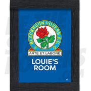Blackburn Rovers FC Personalised Crest Poster