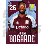 Aston Villa FC Lamare Bogarde 25/26 Headshot Poster