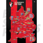 AFC Bournemouth My Football Tour Map A2 Poster