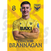 Oxford United FC Brannagan 24/25 Headshot Poster