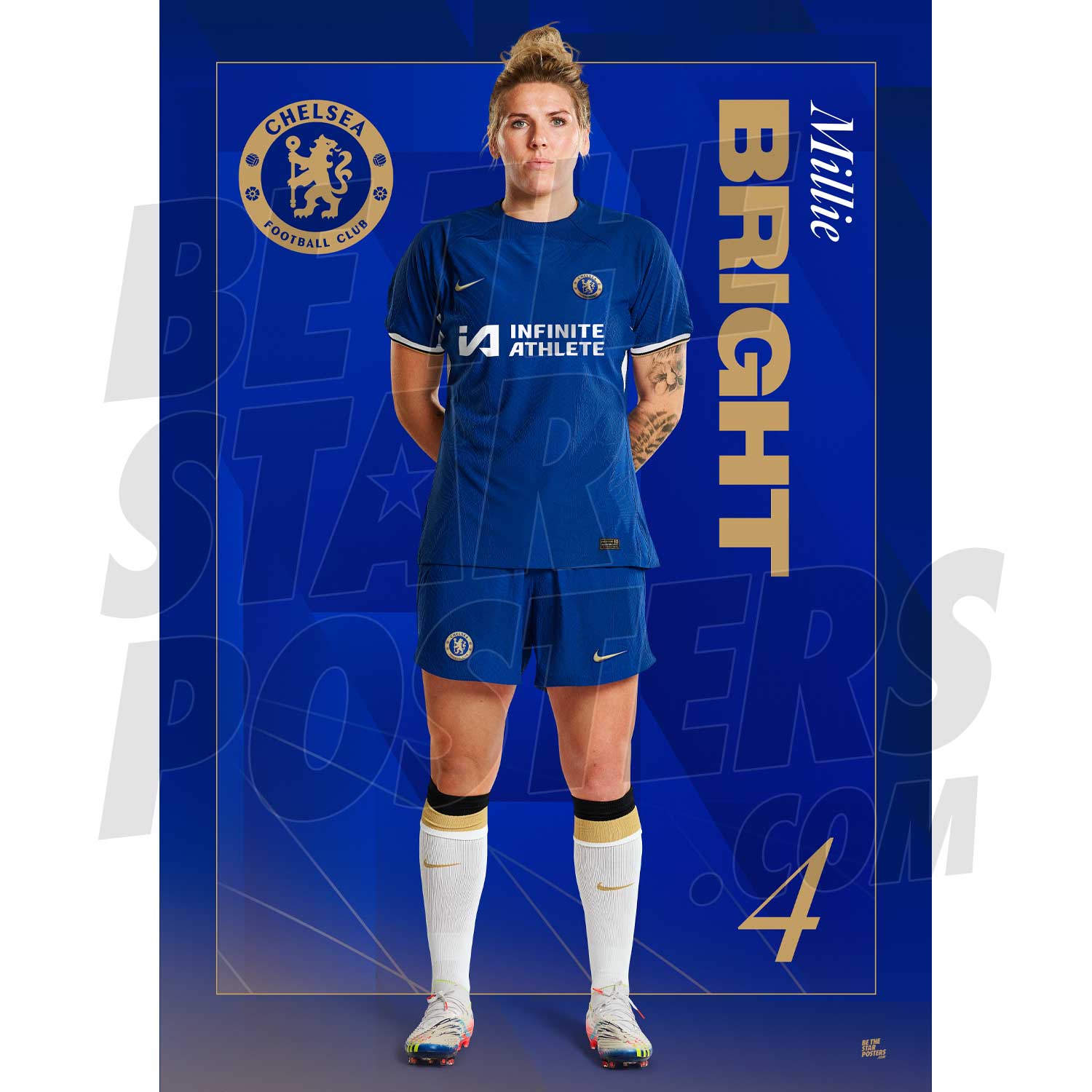 Chelsea FC Bright 23/24 Headshot Poster