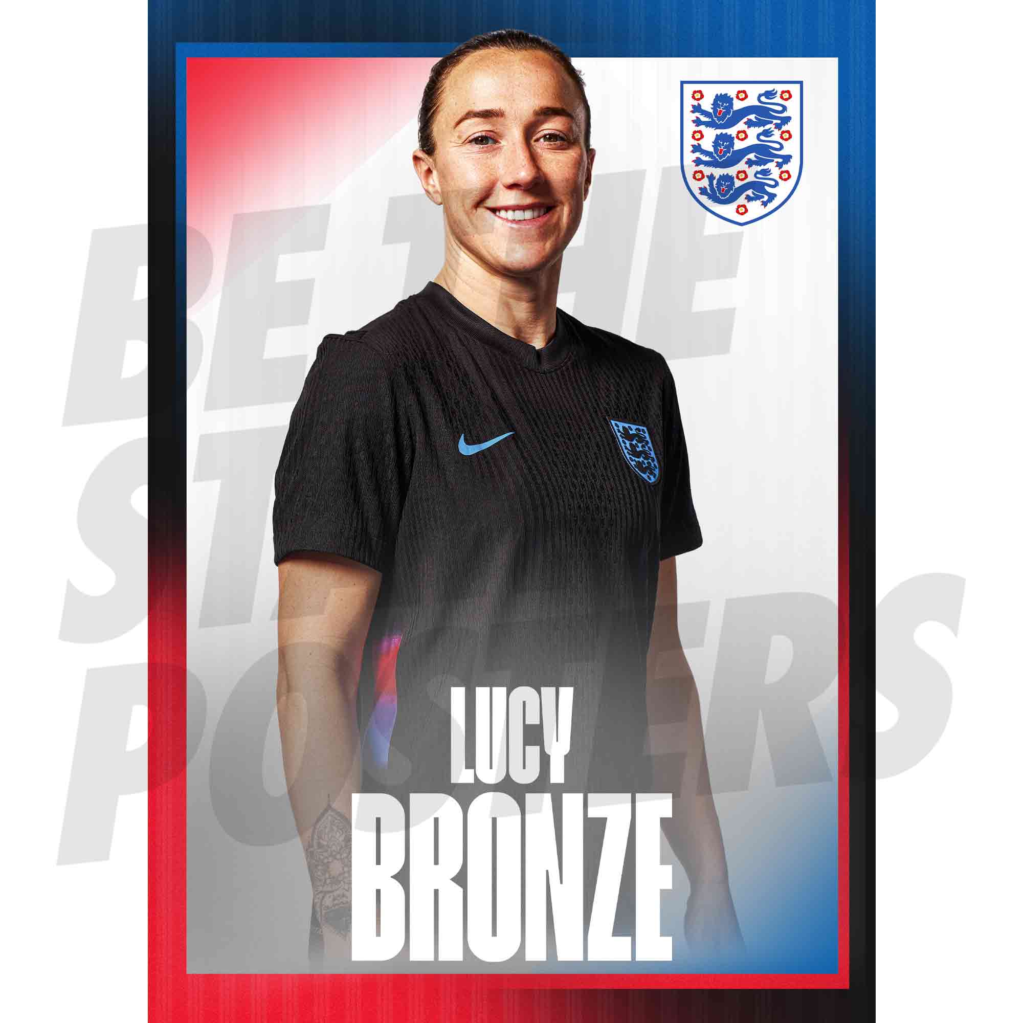 Lionesses Bronze 25/26 Away Headshot Poster