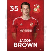 Swindon Town FC Brown 24/25 Headshot Poster