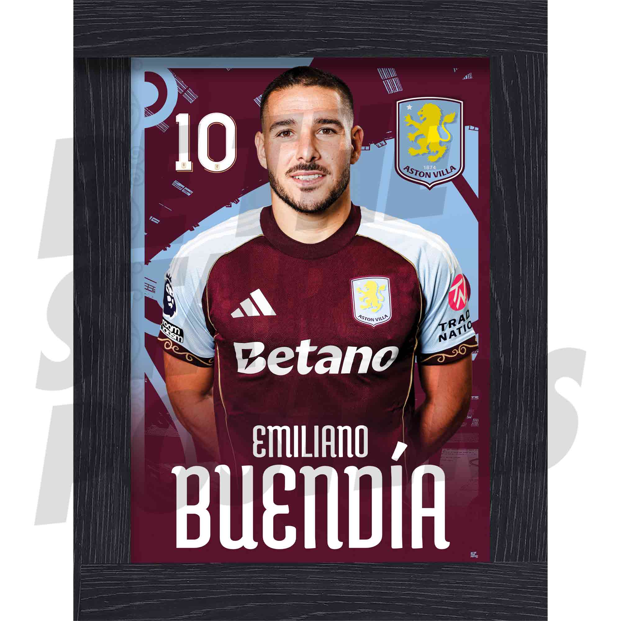 Aston Villa FC Emi Buendia 25/26 Headshot Poster