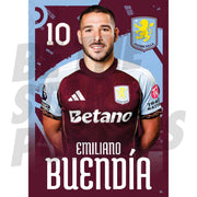 Aston Villa FC Emi Buendia 25/26 Headshot Poster