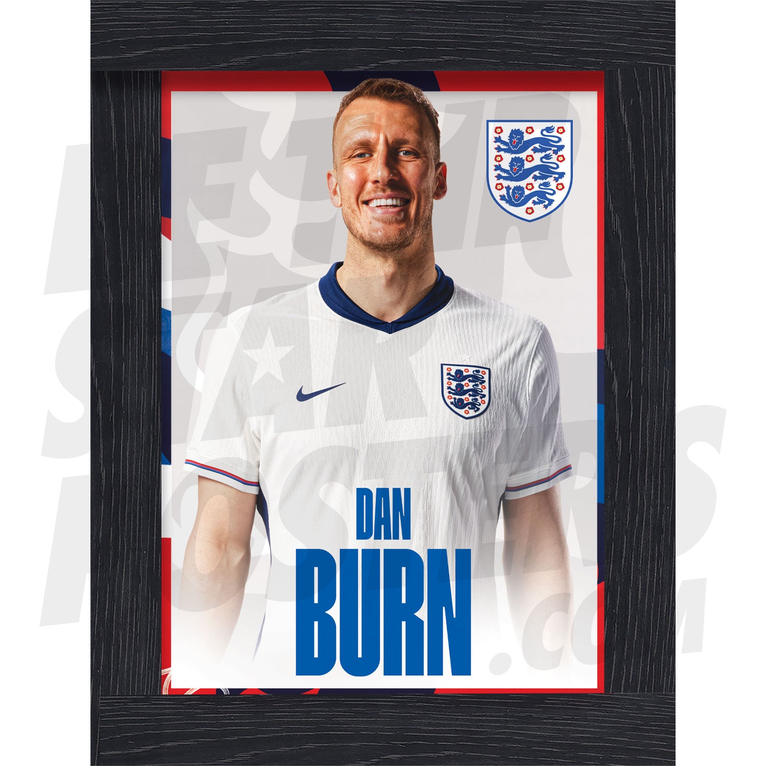 England Burn 24/25 Home Headshot Poster