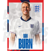 England Burn 24/25 Home Headshot Poster