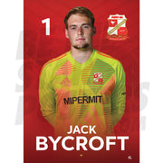 Swindon Town FC Bycroft 24/25 Headshot Poster