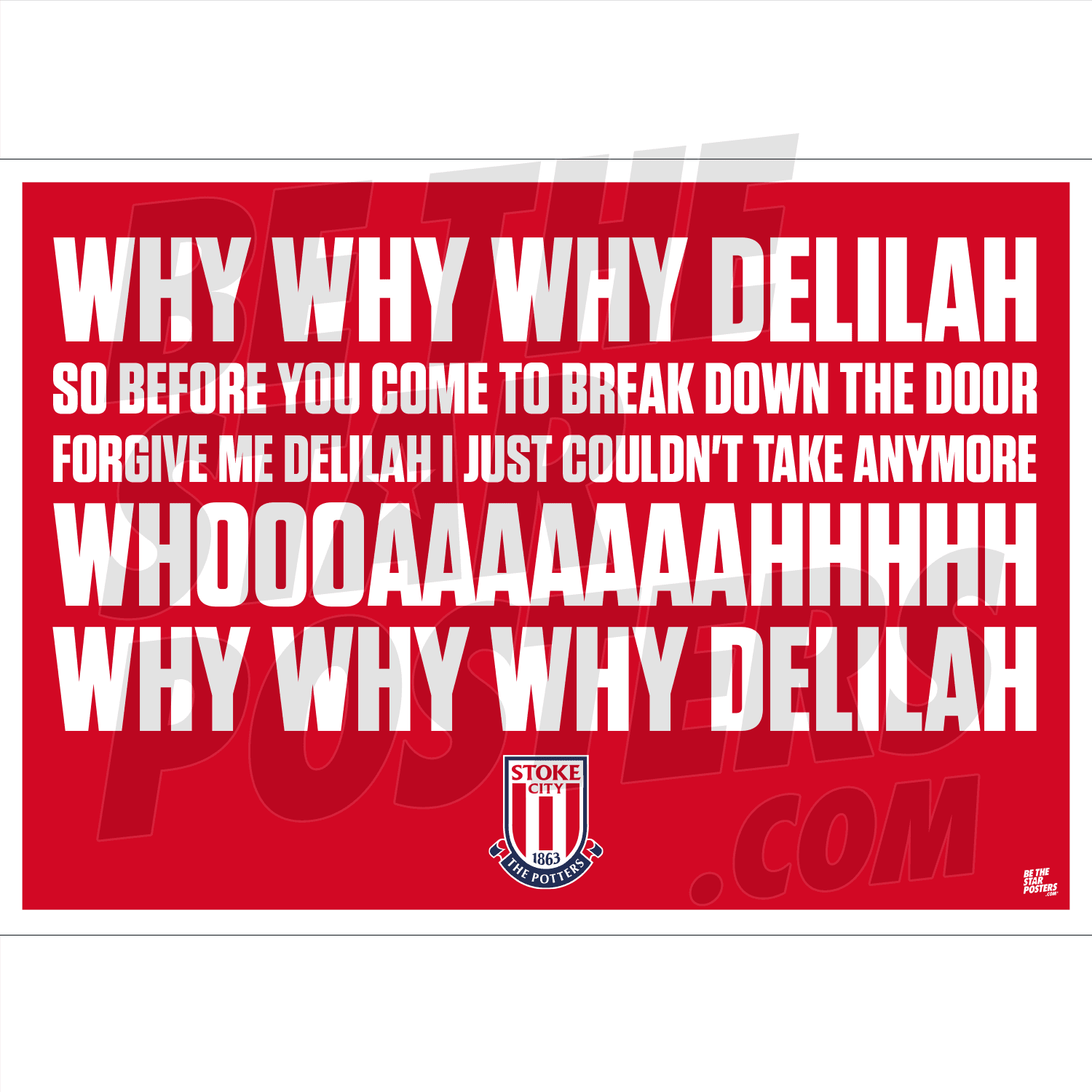 Stoke City FC Chant Poster