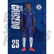 Chelsea FC Caicedo 25/26 Headshot Poster