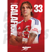 Arsenal FC Calafiori 24/25 Action Poster