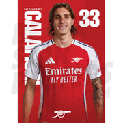 Arsenal FC Calafiori 24/25 Headshot Poster