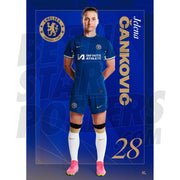 Chelsea FC Cankovic 23/24 Headshot Poster