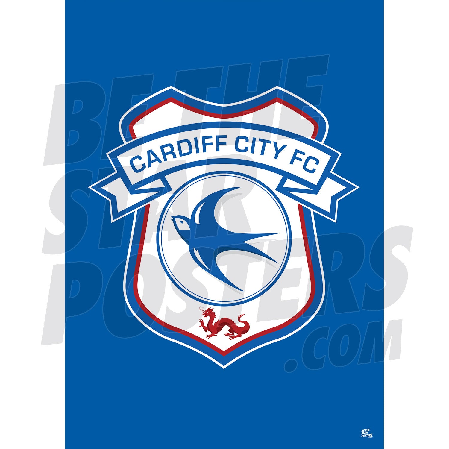 Cardiff City FC Crest Poster