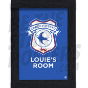 Cardiff City FC Personalised Crest Poster