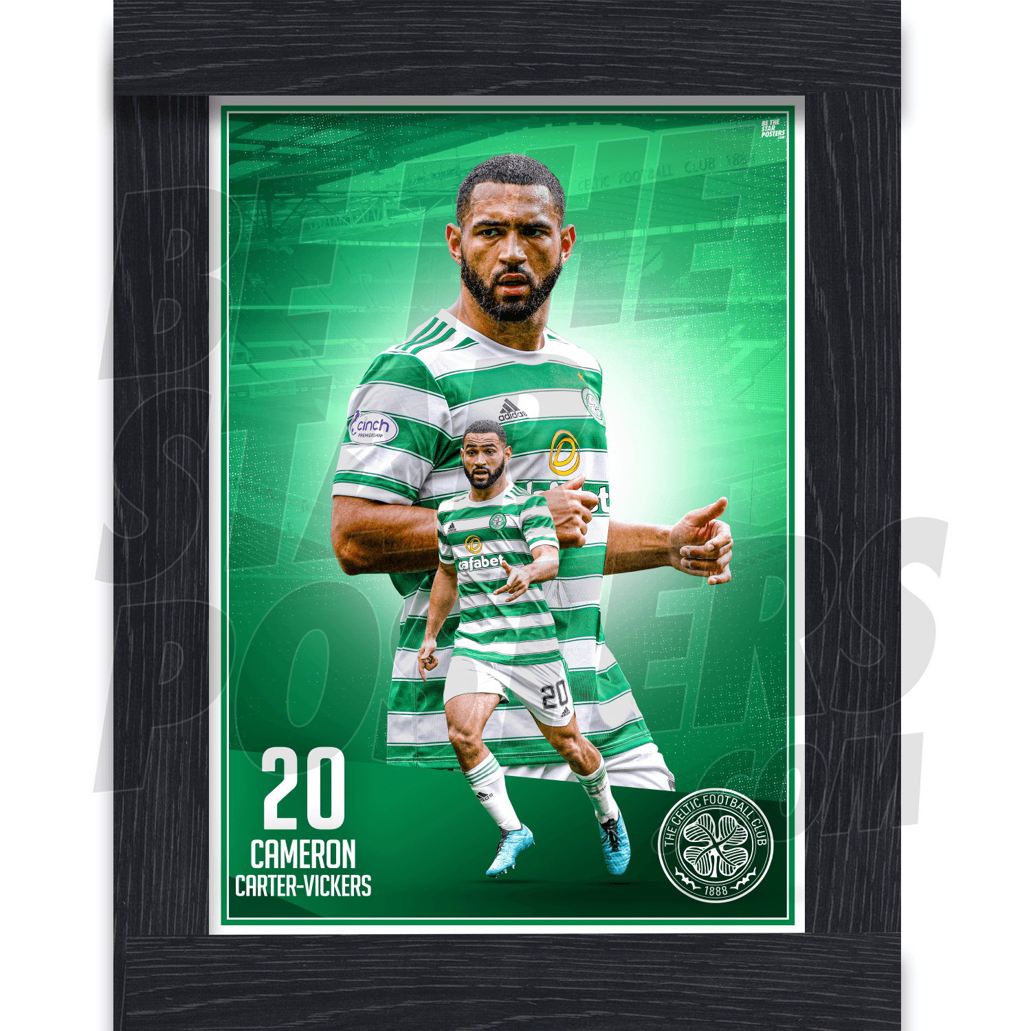 Celtic FC Carter-Vickers 21/22 Action Poster